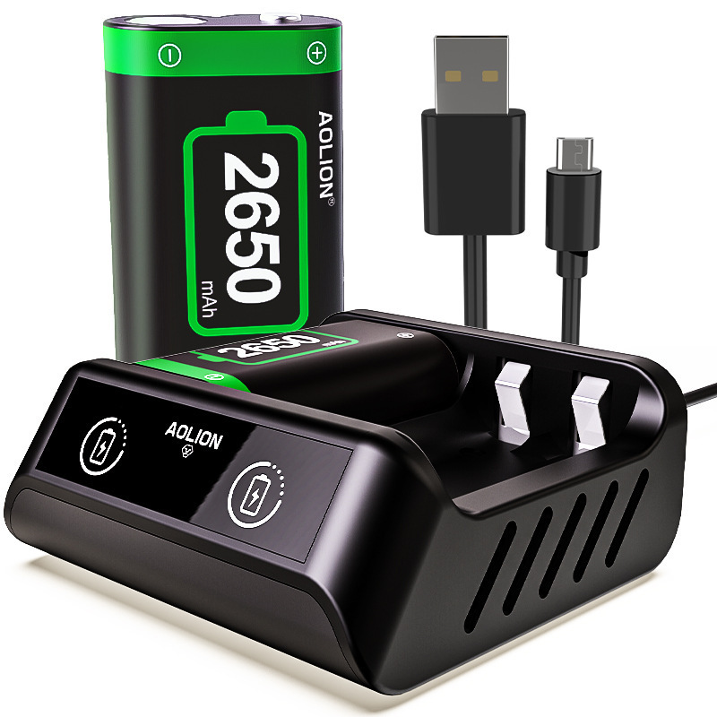 新しい Xbox シリーズ X コントローラー バッテリー セット 2650 mAh ワイヤレス コントローラー デュアル バッテリー充電器|undefined