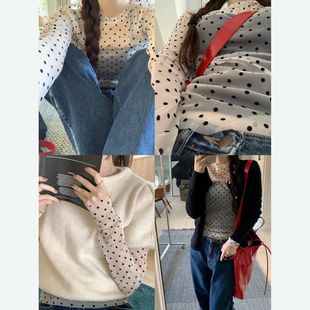 Wan can be used with D-made fabric, perspective gauze, wave dot backing two-piece set with black seamless sling