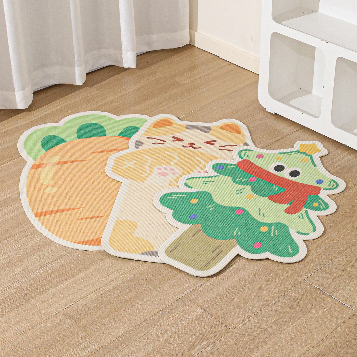 Juguetes para gatos Pegatinas de pared de dibujos animados de poliéster Alfombrillas para patas de gato