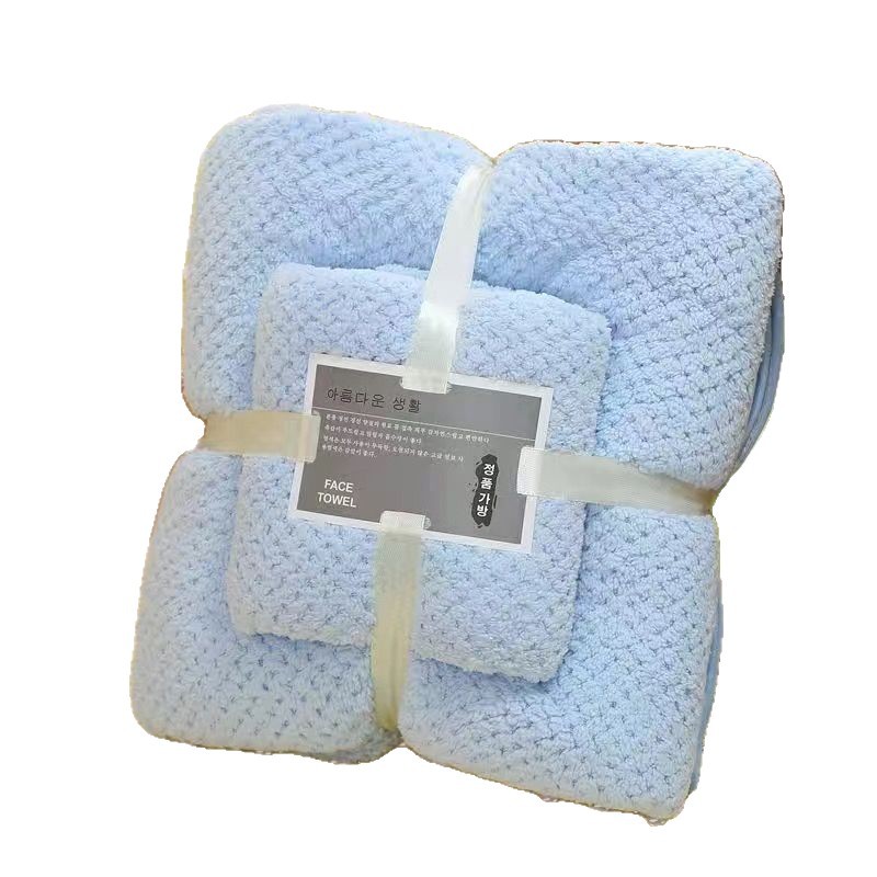 Lightning envío de coral toallas de baño de lana absorción de agua piel seca delicada super piña toallas set
