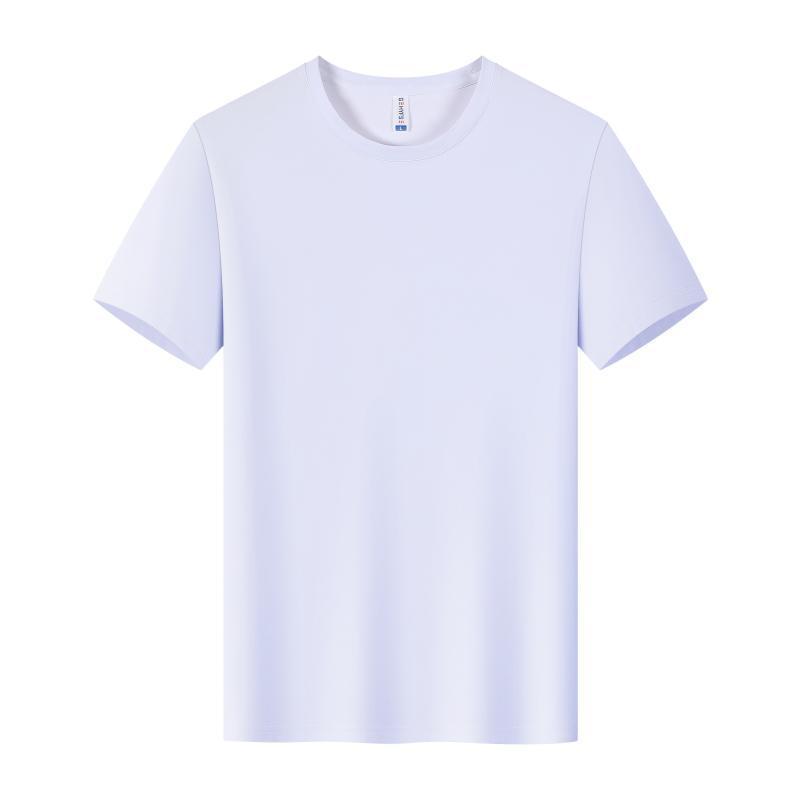 冰丝速干工作服T恤短袖定制印LOGO男透气户外团队工装广告衫圆领|undefined