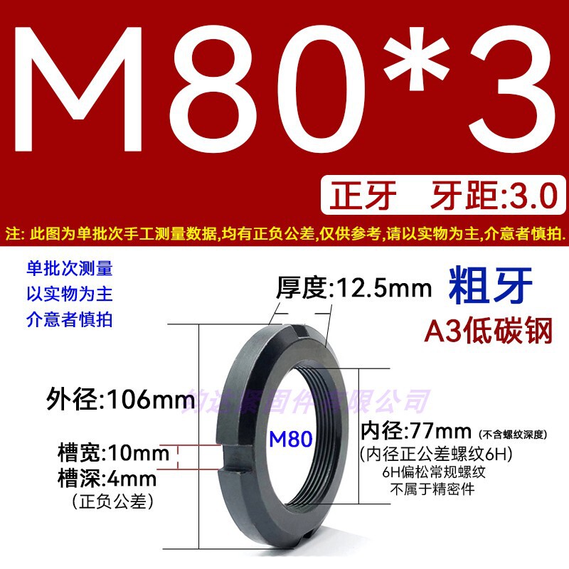 国標丸ナット止め溝入れロックナット元型ロックメス太い歯の細い歯の反歯1.5四溝とキャップ812|undefined