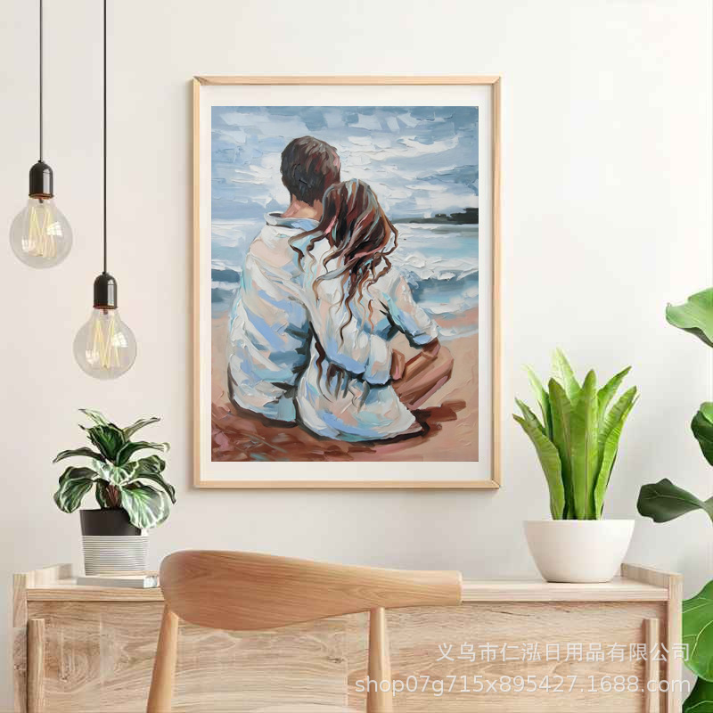 Nueva pintura diamante bricolaje Día de San Valentín conjunto romántico diamante completo ladrillo pintura Cruz puntada pintura decorativa transfronteriza fábrica al por mayor