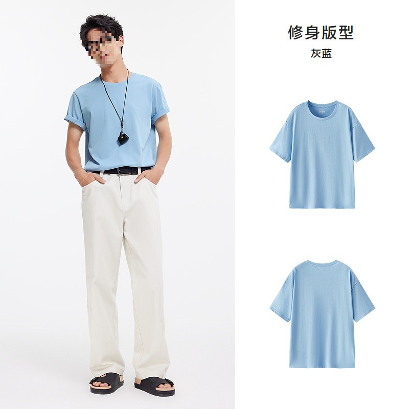 면 100% 그레이 블루 블루