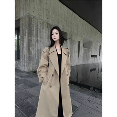 智贤风衣双排扣大衣外套女2025春秋季中长款韩版显瘦宽松流行上衣