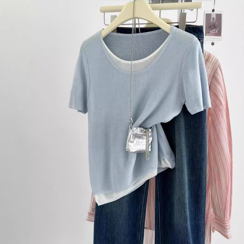 Real shot ~ summer sweater loose casual versatile top