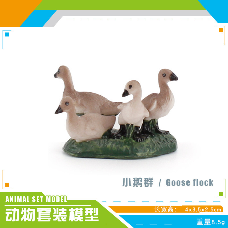 Simulación transfronteriza de granja aves de corral modelo de animales de niños cognición mini-pantalones decoración estática juguetes de decoración