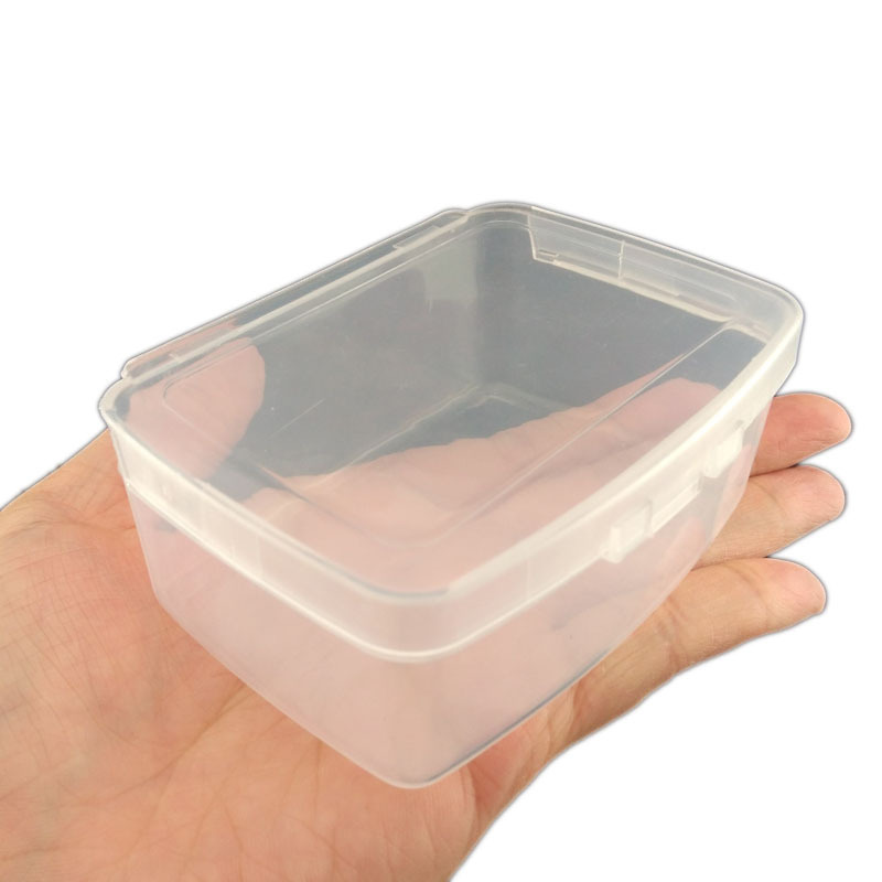 单格带挂孔长方形PP盒塑料盒子8.8*6.5*3.5cm饰品配件收纳塑料盒