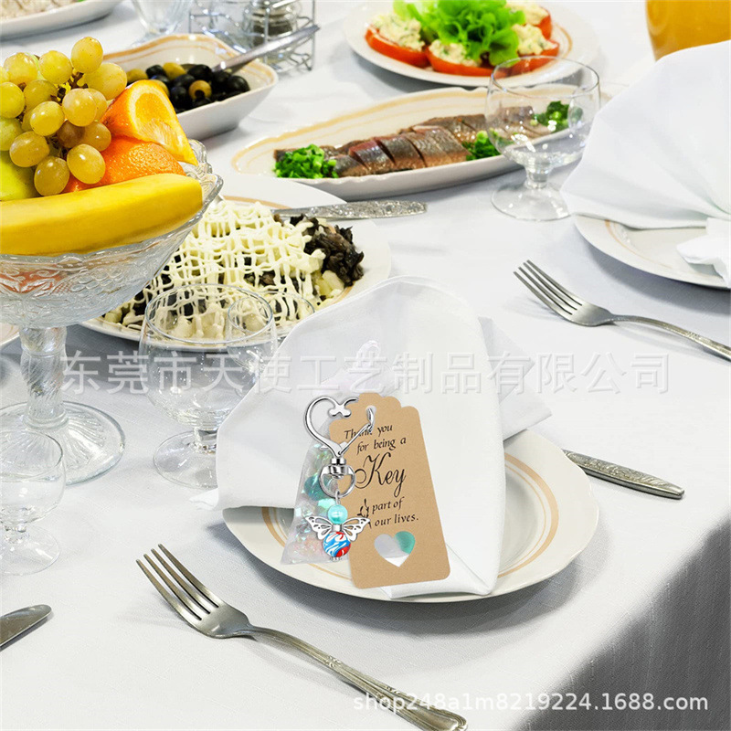 Nuevo amor hebilla colorido Ángel colgante llavero regalo de boda cumpleaños clave colgante traje