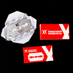 雙面不鏽鋼74刀片 剃鬚刀片老式手動刮臉刮鬍修眉刀片10片裝批發