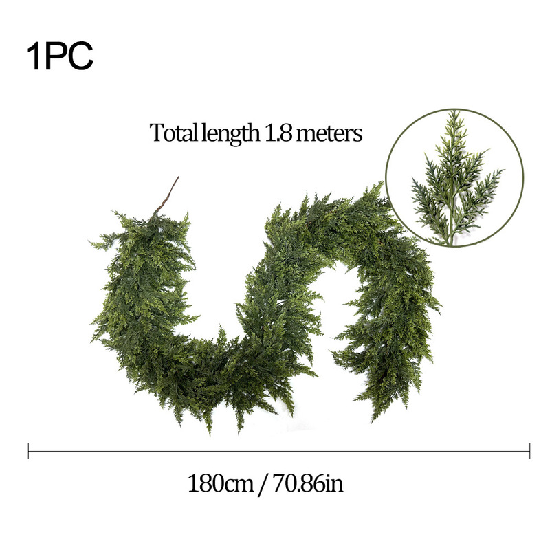 クロスボーダー人工シミュレーション感触ソフトプラスチック杉葉籐クリスマスホーム松葉蔓緑植物装飾|undefined