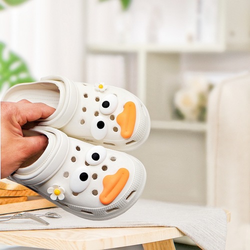 Cartoon Crocs Shoe Flower Accessories Funny Expression Shoe Accessories Eyes and Mouth Decoration Removable DIY Shoe Buckle Accessories