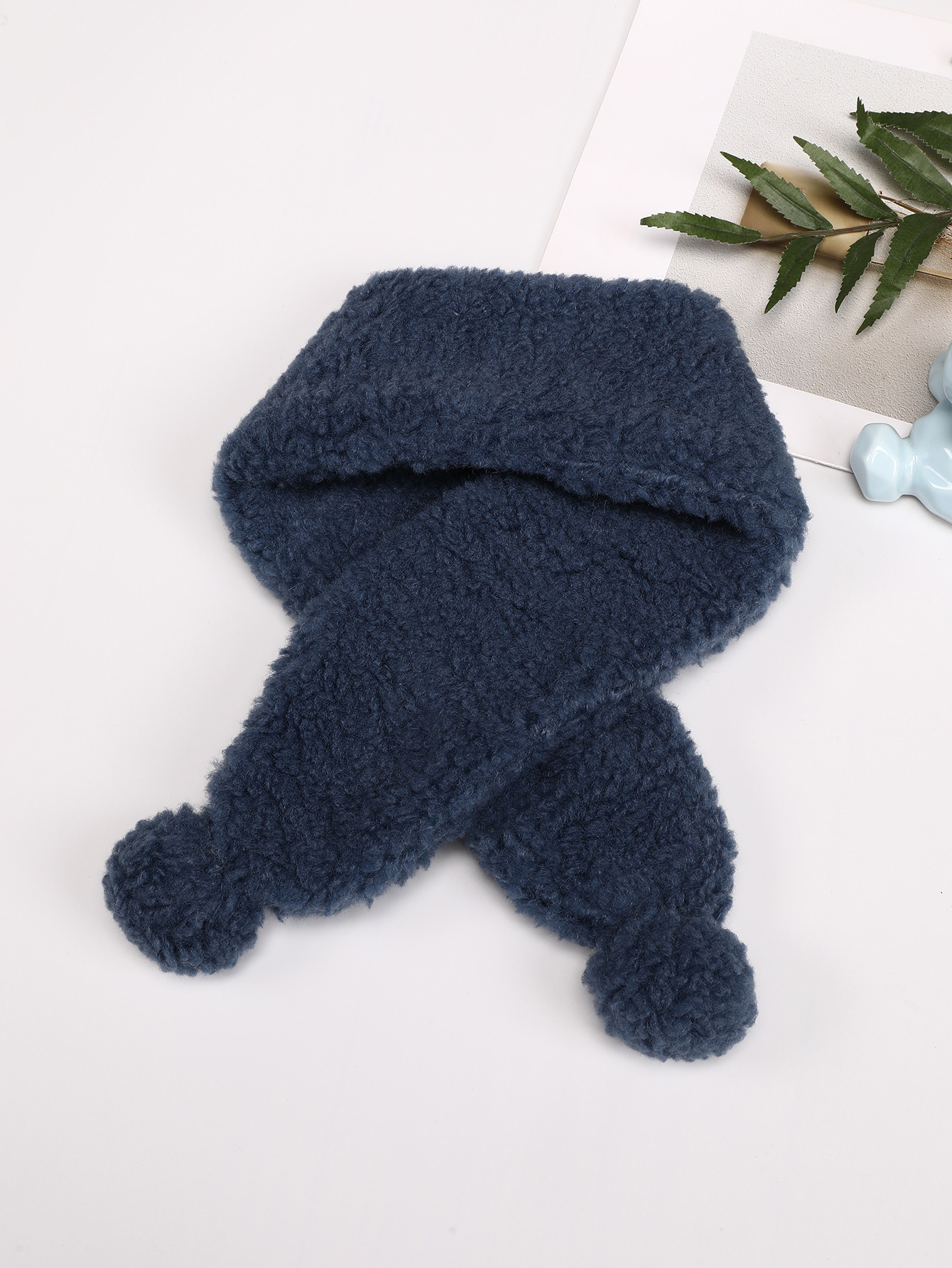 Faux cordero lana invierno engrosada bufanda de los niños del bebé lindo caliente engrosada bufanda de moda coreana