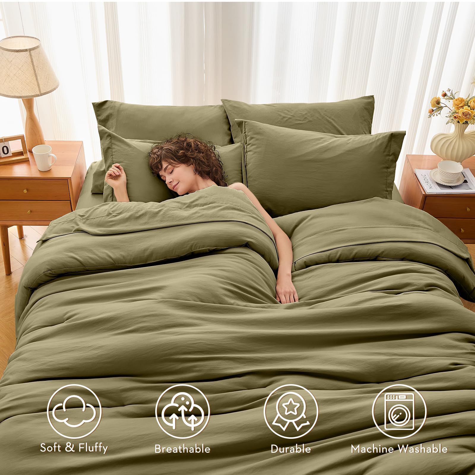 King(102__x 90__) Olive Green-