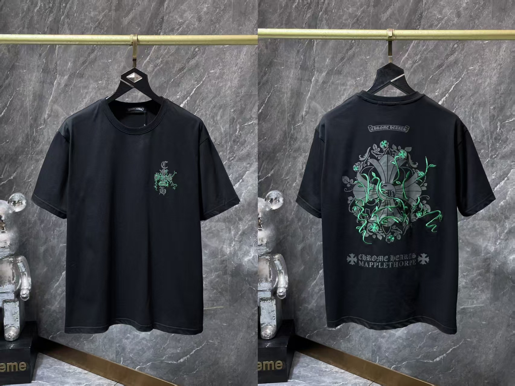 Chrome Heart 24 nuevo Crocodile de verano de moda europea y americana camiseta de manga corta para hombres y mujeres