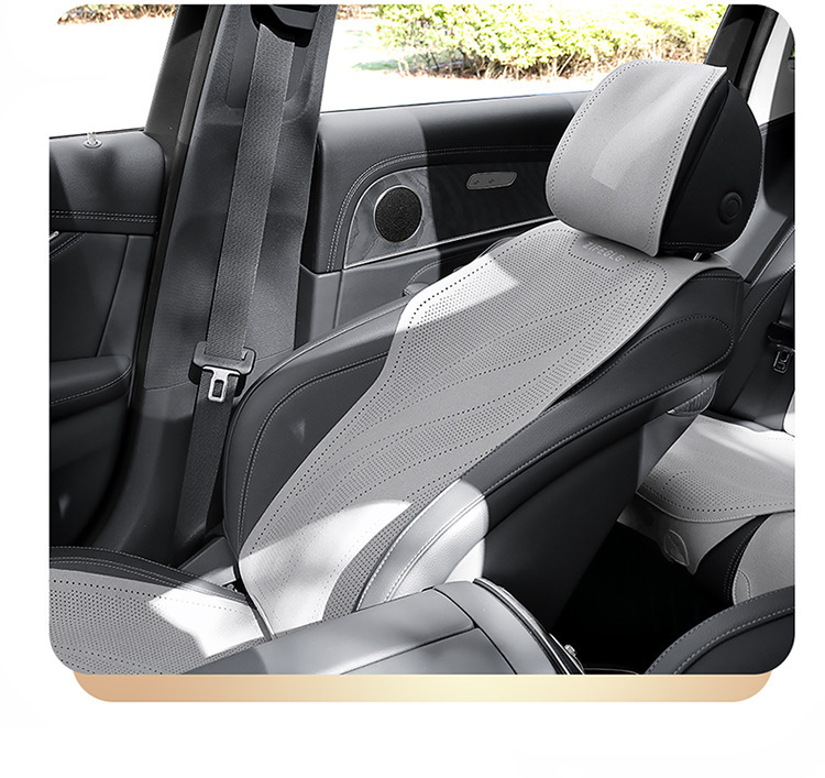 2026 Purple Wind Chime New Leaf Pattern Suede Car Seat Cushion MA10, Suitable for All Seasons