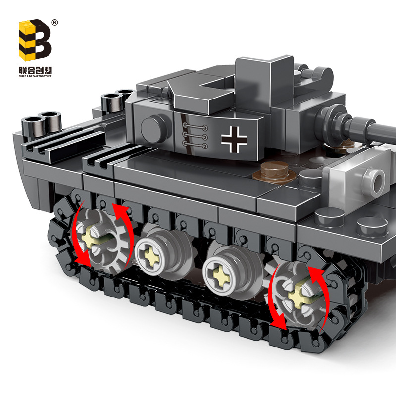 Bloques de construcción creativos conjuntos jkc7652 tanques de tigre bloques de construcción militares niños yizhi puestos de juguetes infantiles en el mercado nocturno