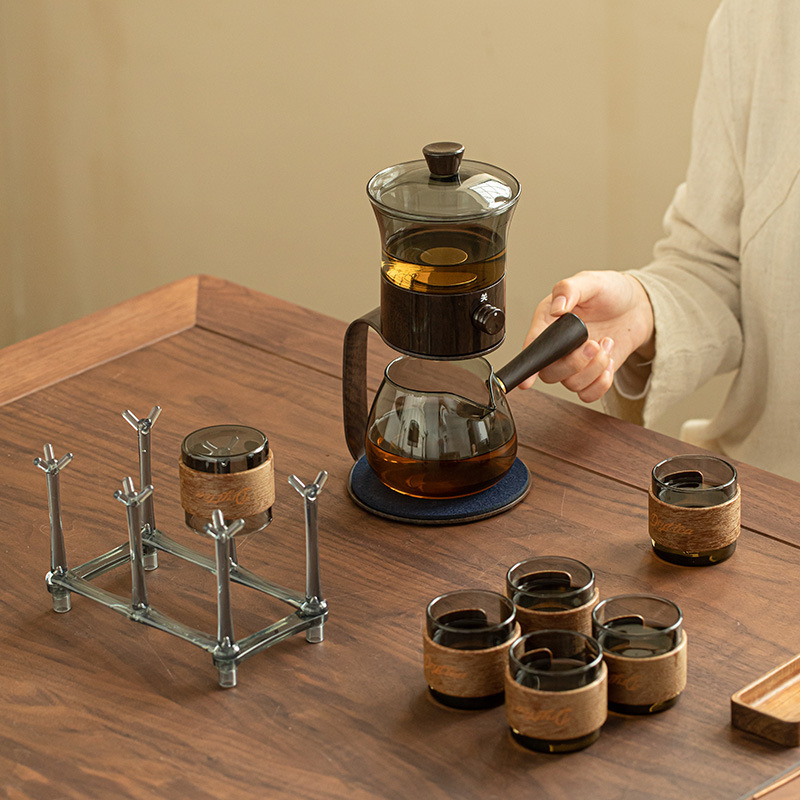 玻璃自动茶具套装茶杯茶壶懒人泡茶神器公道杯分茶器功夫茶具套装|undefined