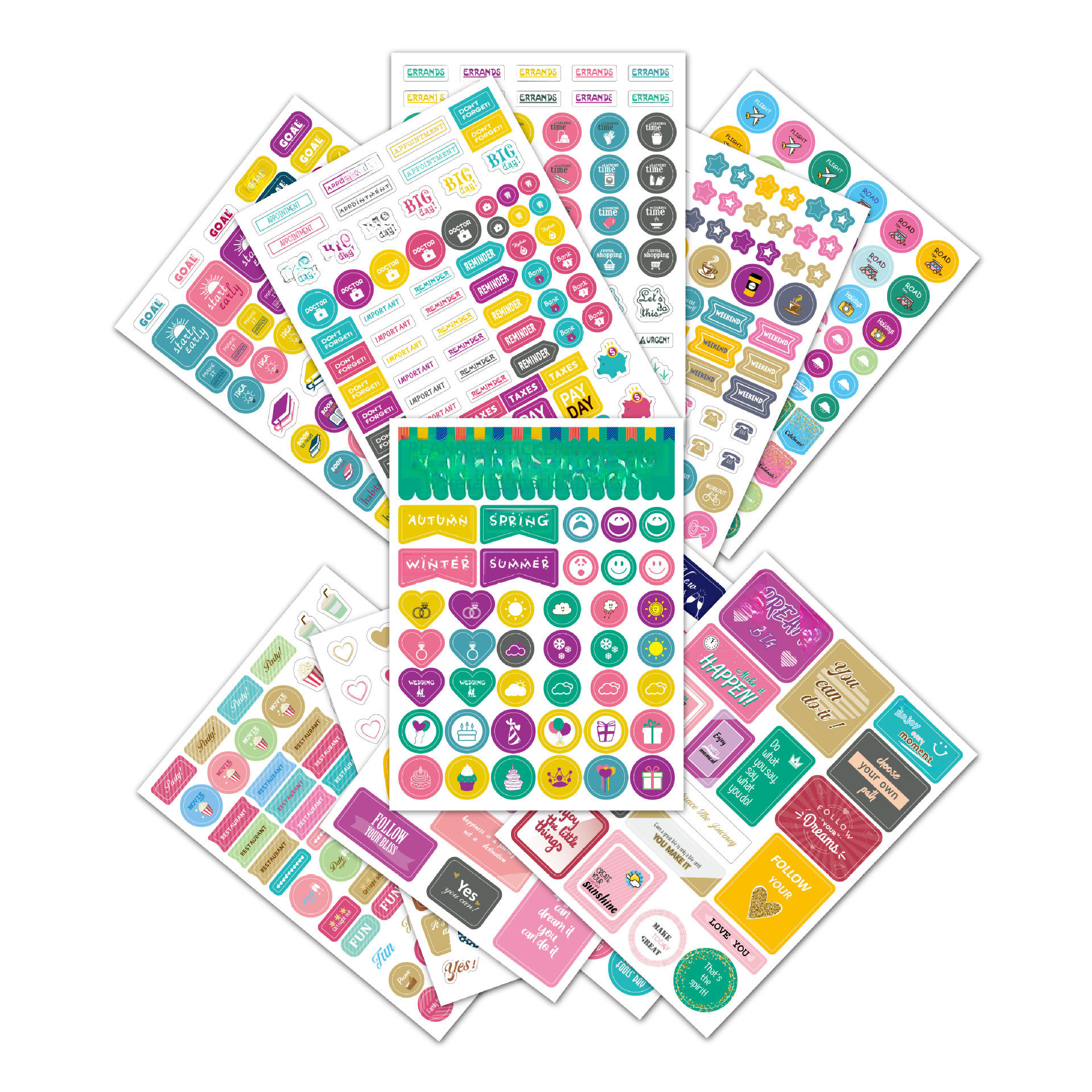 Planner Sticker Theme Monthly Monthly Calendar Encouraging Plan…