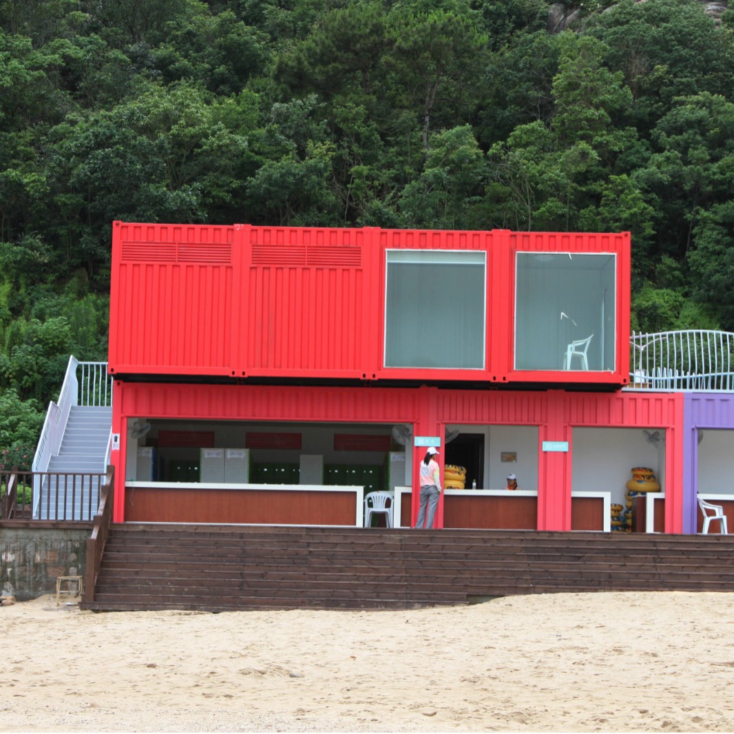 聚通集装箱 沙滩浴场模块化箱房 集装箱建筑 可拆卸集装箱房屋