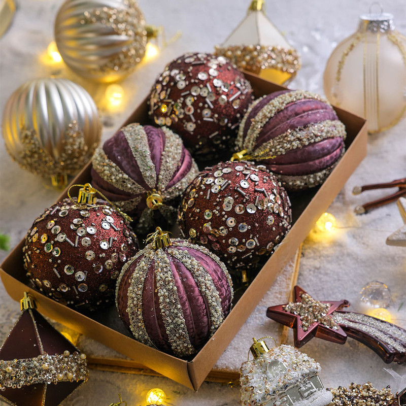 新品クリスマスボールカラーボールアメリカンインズボールクリスマス装飾品6cm風クリスマスツリー装飾ペンダント|undefined