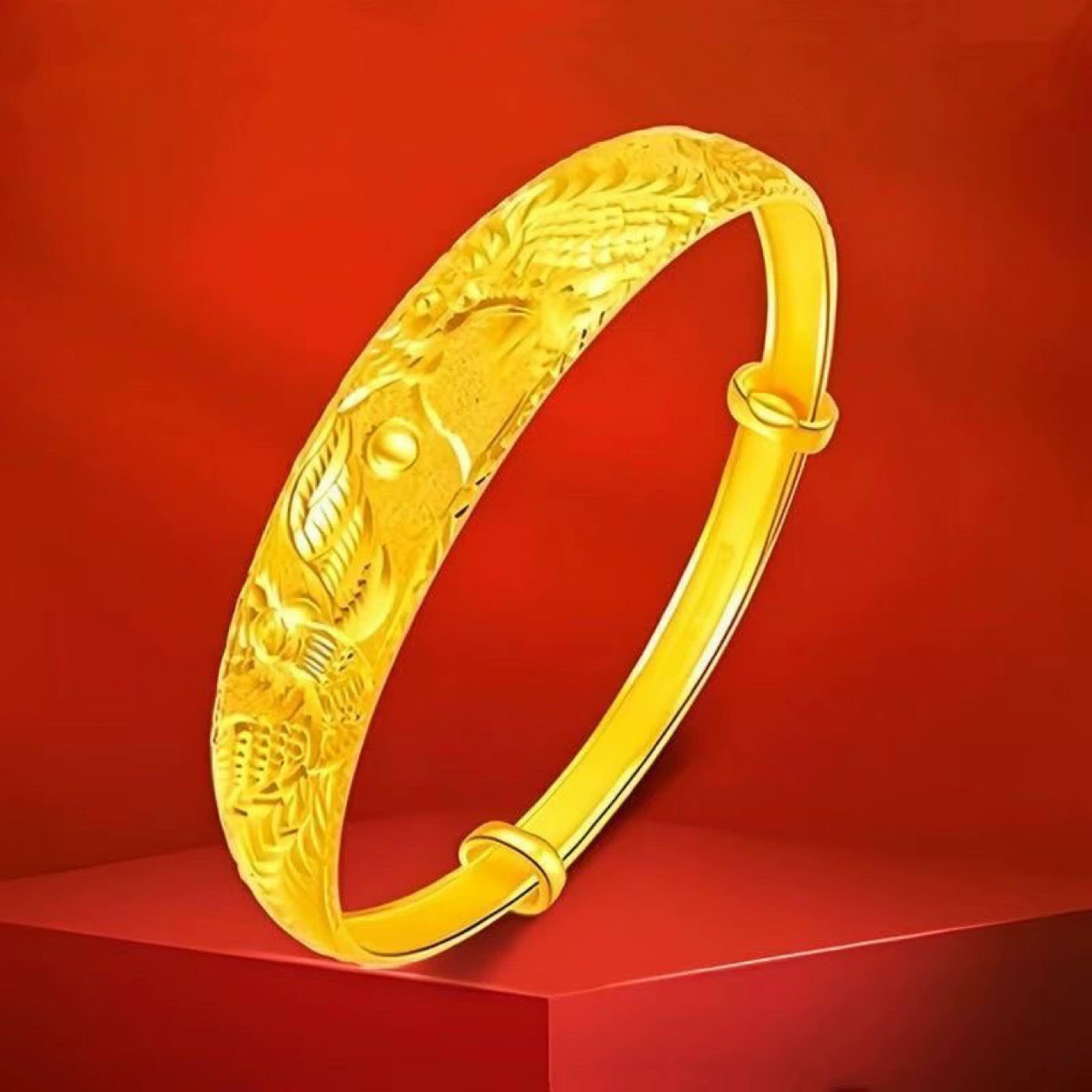 Женский браслет из вьетнамского песочного золота с высокой имитацией, широкий браслет с драконом и фениксом для мамы, браслет из бисера с золотым драконом и фениксом