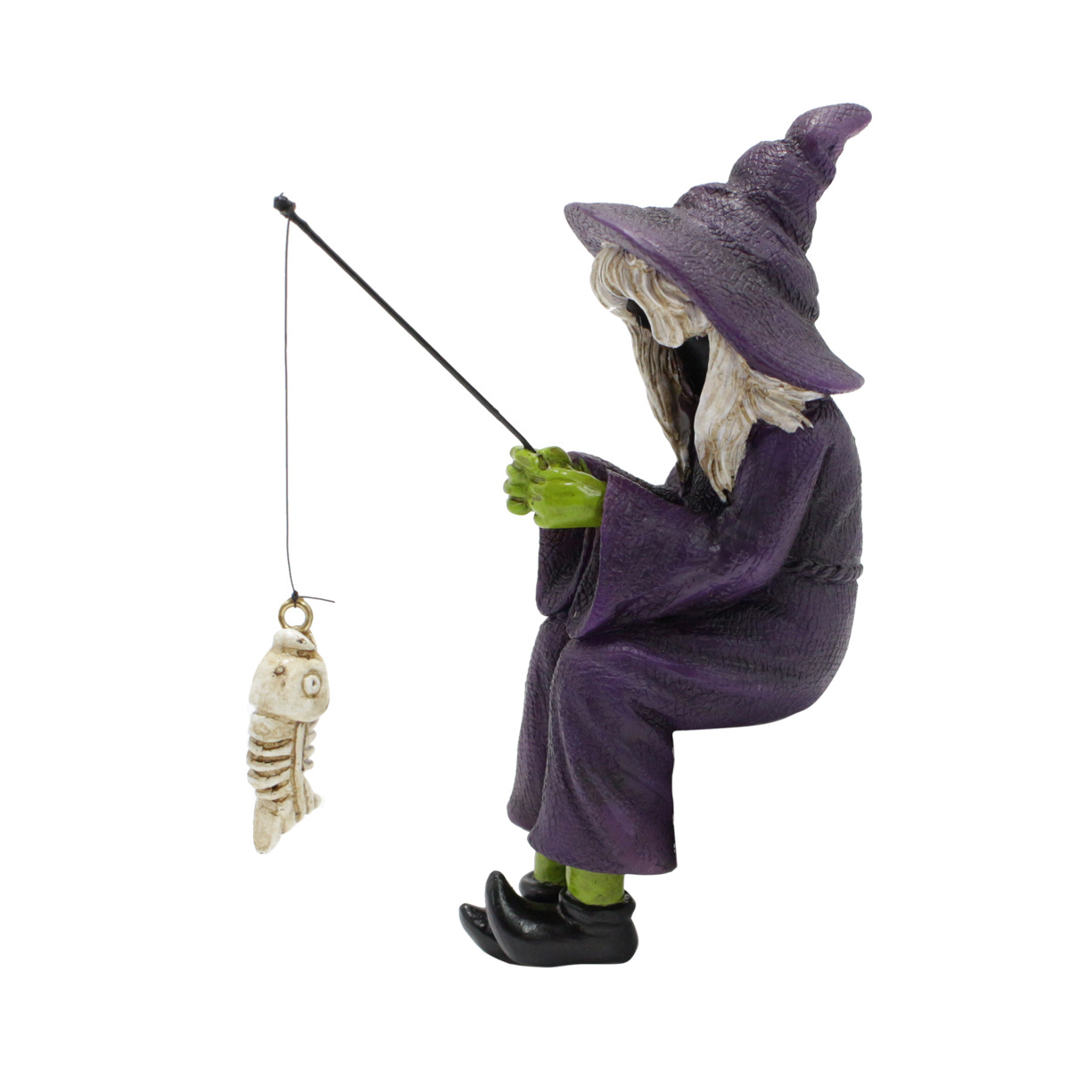  New Halloween Ghost Festival Fishing Witch Resin Crafts Ornaments Fishing Fish Tank Ornaments Decoration Ceremony