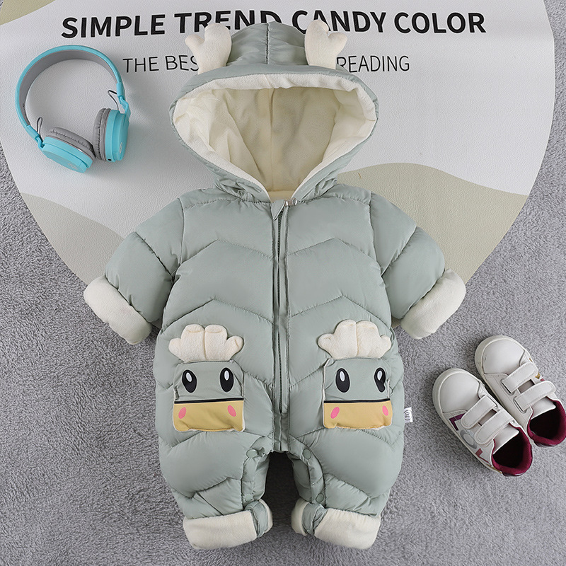 2024 nuevo mameluco de algodón para niños Otoño e Invierno mono de bebé niños y niñas Bebé Ropa para niños mameluco engrosado algodón