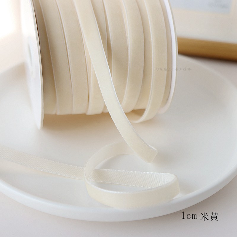1cm/0,6 cm cinta de terciopelo de color cinta de cisne cinta de bricolaje material hecho a mano cinta cinta cinta decorativa