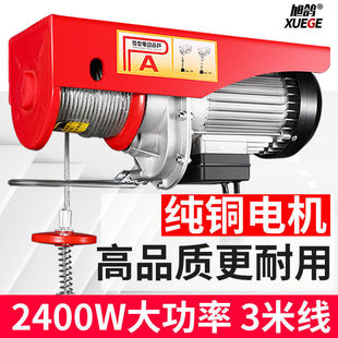 Mini electric hoist 220V crane household small lifting hoist 1 ton/0.5T winch decoration crane