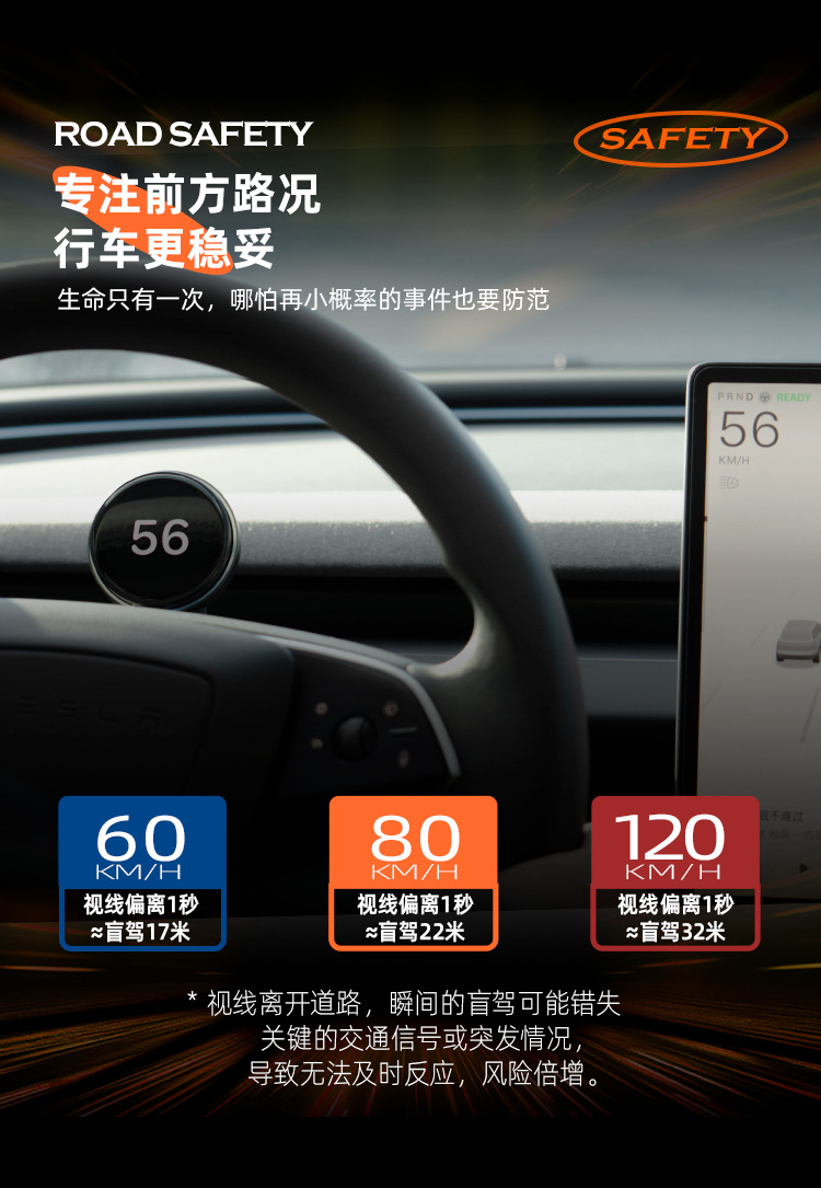 Tita Car Air Code Meter Wireless Magnetic Suction Type Is Suitable for Tesla's New Version Car Dashboard Display