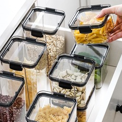 密封缶穀物キッチン収納ボックス食品グレード透明プラスチック缶密封ボックス乾物茶保存缶