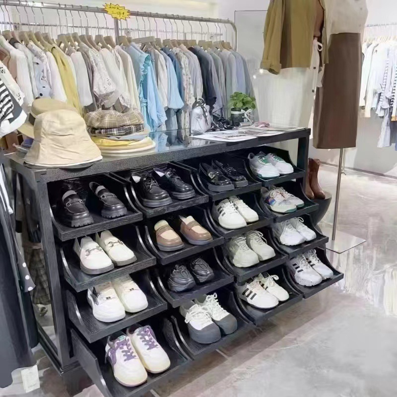 柜子服装店中岛柜展示柜童装店中岛台流水台复古鞋柜边柜饰陈列柜