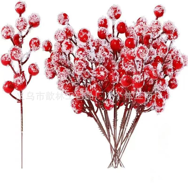 Ramas de Frutos Rojos Artificiales Plástico y PU para Bodas y Decoración del Hogar image 12