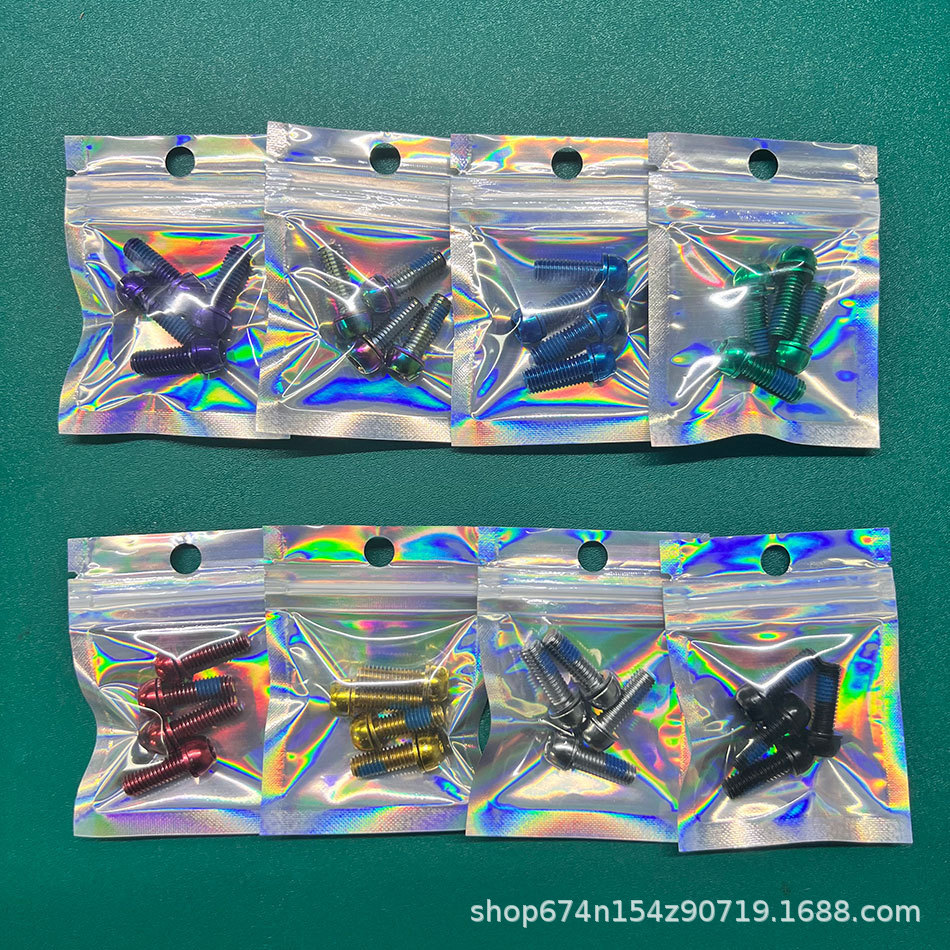 NFOX M6x18 Tornillo de pie con chapado en color de bicicleta