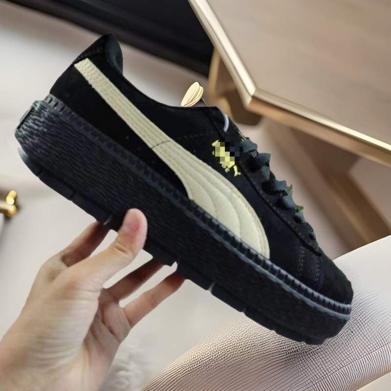 Rihanna Platform Thick-Soled Lace-Up Sneakers for Women, Unisex Casual Sports Sneakers, Liu Wen's Same Style Thick-Soled Campus Trendy Shoes Rihanna Platform Thick-Soled Lace-Up Sneakers for Women, Unisex Casual Sports Sneakers, Liu Wen's Same Style Thick-Soled Campus Trendy Shoes