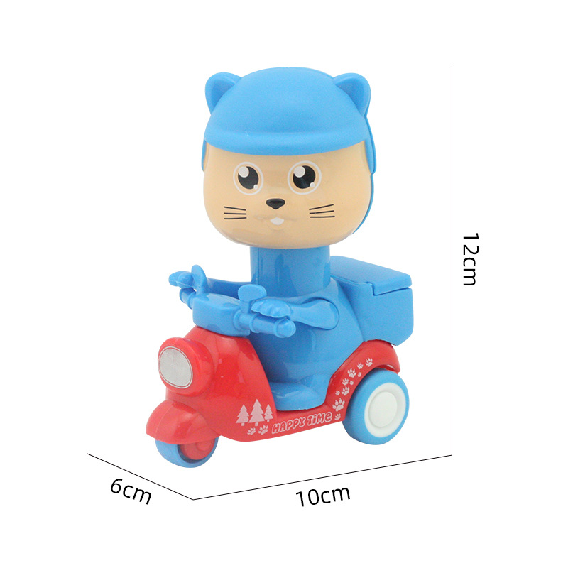 Presione el pequeño pato amarillo Tire hacia atrás coche motocicleta inercia coche de juguete para niños dibujos animados Niños y niñas lindo pato coche de juguete al por mayor