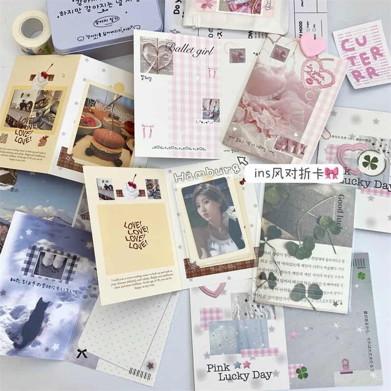 Оригинал ins складная карта упаковочный материал набор карточек