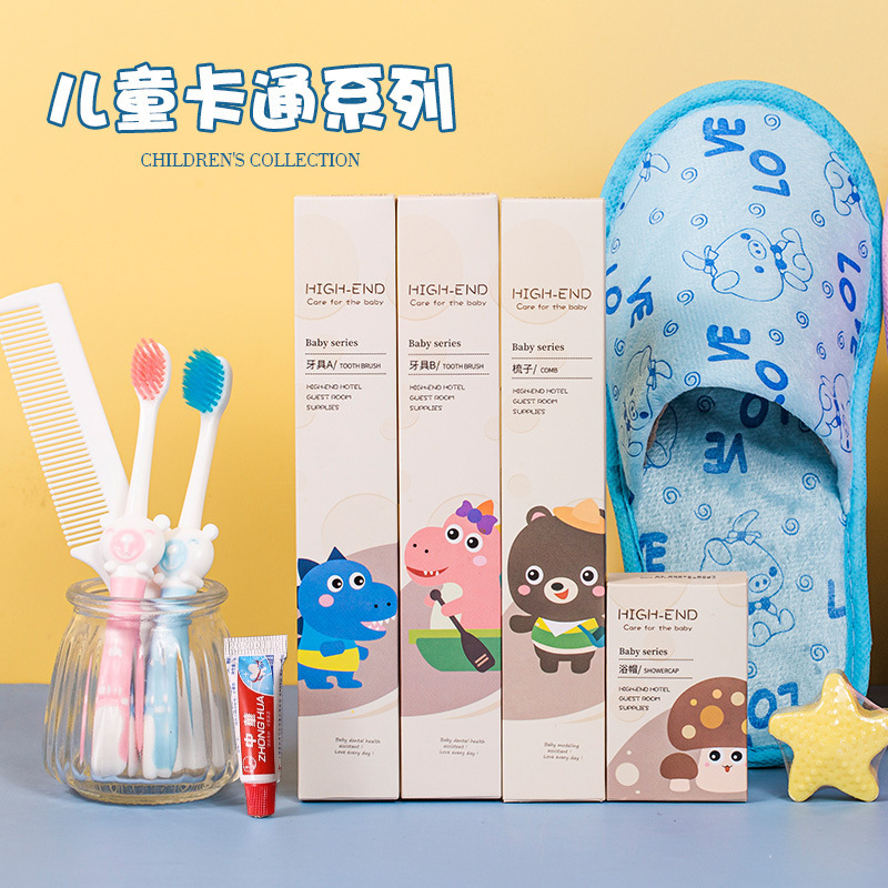 Star Hotel Disposable Children's Toothbrush Dental Tools Hotel Guest Room Disposable Toiletries Set Wholesale Customization
