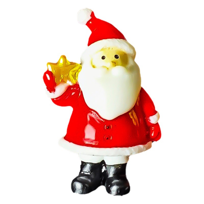 Adornos navideños de Papá Noel transfronterizos, nuevas piezas de micropaisaje de resina, reno de Año Nuevo para acuario