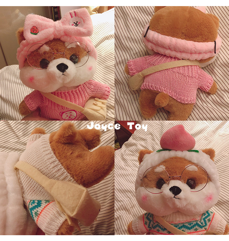 智贝详情图_12ins网红柴犬公仔换装穿衣狗狗玩偶秋田布娃娃