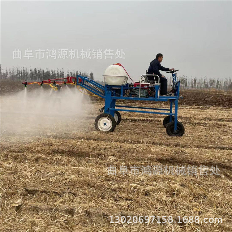 小型高架式柴油打药机 座驾式四轮打药机 12马力喷药施肥喷药机