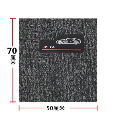 Universal Foot Pad, mats can be freely cut - black-and-gray-single-drivers-seat-5070