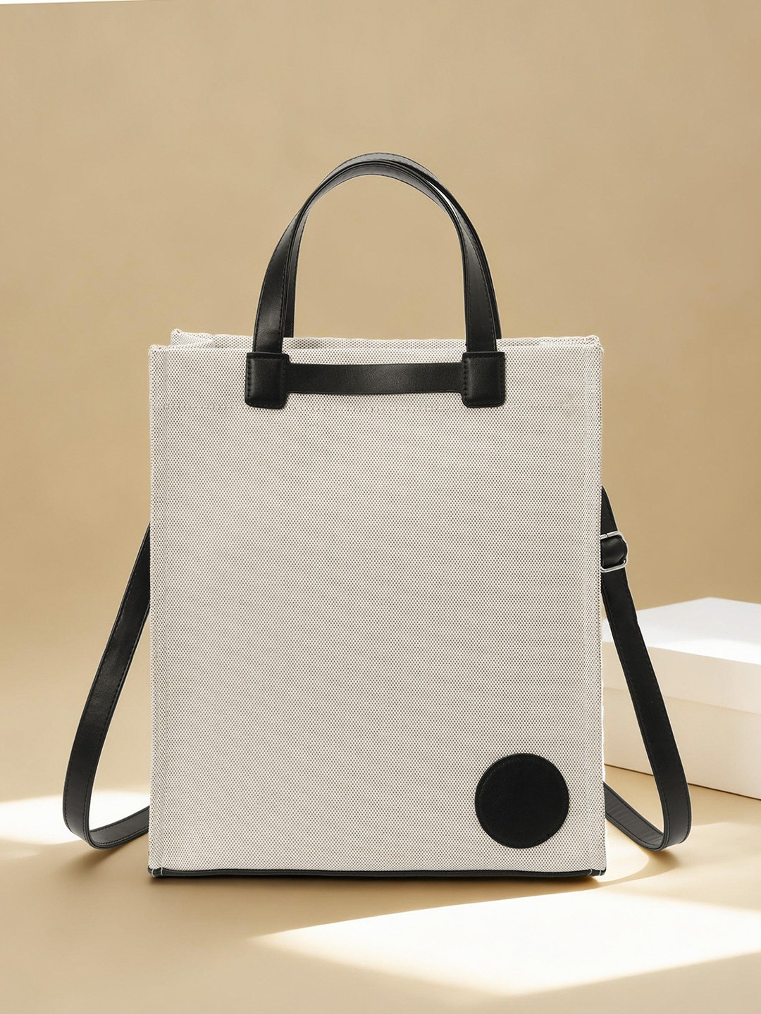 Bolsa de lona de alta gama personalizada portátil vertical A4 maletín impresa logotipo publicitario empalme bolso de hombro
