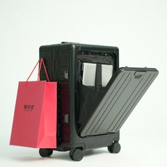 2025 アルミマグネシウム合金ビジネス 20inch ボーディングケースフロントオープンカップホルダー金属トロリースーツケース 24inch ビジネスケース