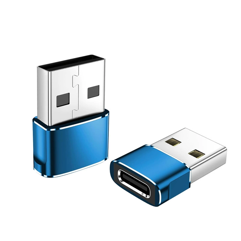 Алюминиевый USB -> TYPE-C адаптер (переходник) с USB на Type-C, адаптер A -> C (Type-C гнездо)