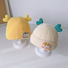 新生嬰兒兒帽子秋冬嬰幼兒初生寶寶針織帽冬季可愛超萌男女毛線帽