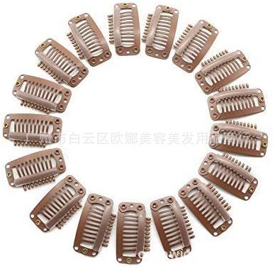 U型3.2CM假发接发卡子 bb夹接卡子 9齿真发接发固定配件 接发工具