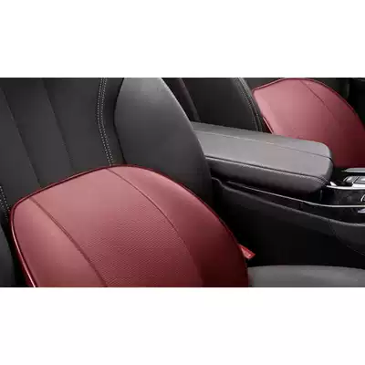 Waist support — headrest, neck pillow, cushion, car - burgundy-leather-memory-foam-lumbar-support-cushions-1-pair-universal