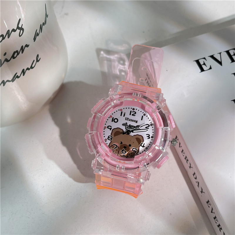 2023 New Hot Selling Watch Cartoon Bear Watch for Primary and Secondary School Students, Boys and Girls, Kindergarten Candy Color Jelly_voghion.com